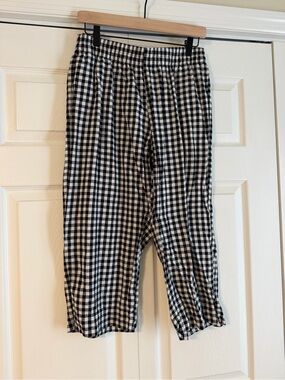 Old Naby Black & White Gingham Pants